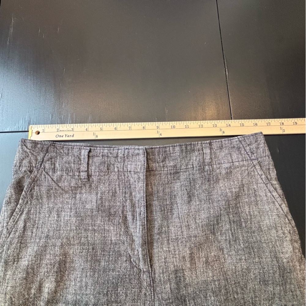 Reitmans Sz 12 Cotton Wide Leg Cropped Pants Heathered Gray - Picture 8 of 11